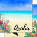 Scrapbook Customs - World Collection - Aruba - 12 x 12 Double Sided Paper - Getaway
