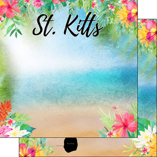 Scrapbook Customs - World Collection - St. Kitts - 12 x 12 Double Sided Paper - Getaway