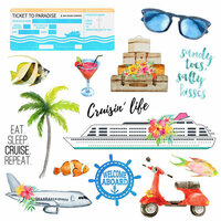 Scrapbook Customs - Getaway Collection - 12 x 12 Paper - Cut Out 2