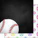 Scrapbook Customs - Neon Sports Collection - Baseball - 12 x 12 Double Sided Paper - 2