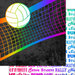 Scrapbook Customs - Neon Sports Collection - Volleyball - 12 x 12 Double Sided Paper - 1