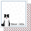 Scrapbook Customs - Puppy Love Collection - 12 x 12 Double Sided Paper - Breed - Border Collie