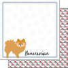Scrapbook Customs - Puppy Love Collection - 12 x 12 Double Sided Paper - Breed - Pomeranian