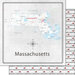 Scrapbook Customs - Adventure Collection - 12 x 12 Double Sided Paper - Adventure Map - Massachusetts