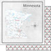 Scrapbook Customs - Adventure Collection - 12 x 12 Double Sided Paper - Adventure Map - Minnesota