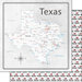 Scrapbook Customs - Adventure Collection - 12 x 12 Double Sided Paper - Texas Adventure Map