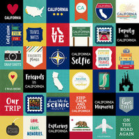 Scrapbook Customs - Adventure Collection - 12 x 12 Paper - Adventure Cut Outs - California