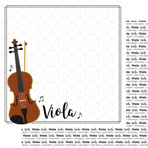 Scrapbook Customs - Music Notes Collection - 12 x 12 Double Sided Paper - Viola Notes