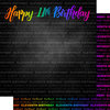 Scrapbook Customs - Neon Birthday Collection - 12 x 12 Double Sided Paper - 11th Birthday
