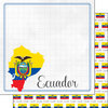 Scrapbook Customs - Adventures Around the World Collection - 12 x 12 Double Sided Paper - Adventure Border - Ecuador