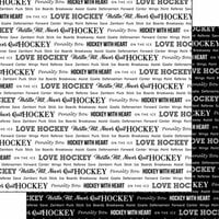 Scrapbook Customs - Sports Pride Collection - 12 x 12 Double Sided Paper - Hockey 02