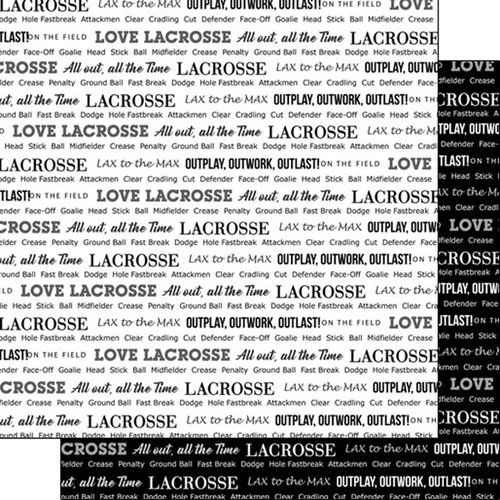 Scrapbook Customs - Sports Pride Collection - 12 x 12 Double Sided Paper - Lacrosse 2