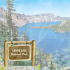 Scrapbook Customs - United States National Parks Collection - 12 x 12 Double Sided Paper - Watercolor - Crater Lake