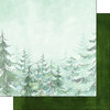 Scrapbook Customs - United States National Parks Collection - 12 x 12 Double Sided Paper - Tree and Green Paint Brush