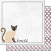 Scrapbook Customs - I Love My Cat Collection - 12 x 12 Double Sided Paper - Siamese - Breed