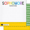 Scrapbook Customs - School Rulers Collection - 12 x 12 Double Sided Paper - Sophomore