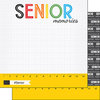 Scrapbook Customs - School Rulers Collection - 12 x 12 Double Sided Paper - Senior