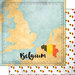 Scrapbook Customs - Sights Collection - 12 x 12 Double Sided Paper - Map - Belgium