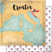 Scrapbook Customs - Sights Collection - 12 x 12 Double Sided Paper - Map - Croatia