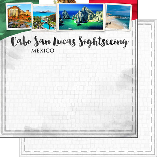 Scrapbook Customs - Sights Collection - 12 x 12 Double Sided Paper - City - Cabo San Lucas