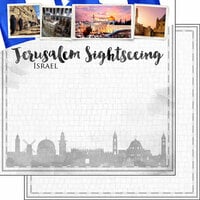 Scrapbook Customs - Sights Collection - 12 x 12 Double Sided Paper - City - Jerusalem