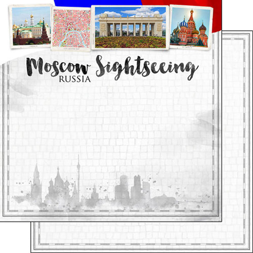 Scrapbook Customs - Sights Collection - 12 x 12 Double Sided Paper - City - Moscow