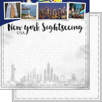 Scrapbook Customs - Sights Collection - 12 x 12 Double Sided Paper - New York City