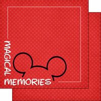 SCRAPBOOK CUSTOMS 12x12 Disney Themed Paper: Mouse & Stripes - Scrapbook  Generation