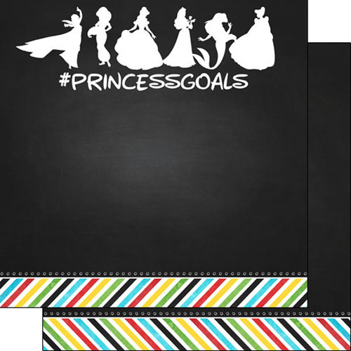 Scrapbook Customs - Magical Collection - 12 x 12 Double Sided Paper - Magical Princess Goals