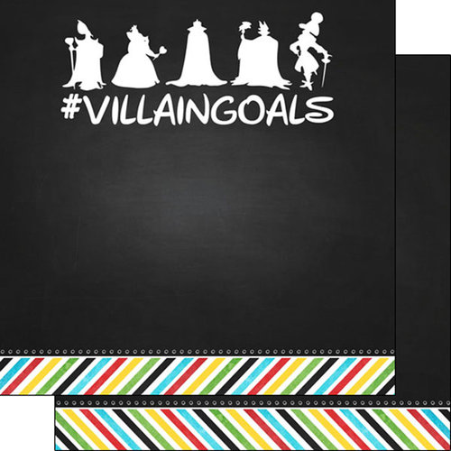 Scrapbook Customs - Magical Collection - 12 x 12 Double Sided Paper - Magical Villain Goals