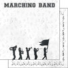 Scrapbook Customs - 12 x 12 Double Sided Paper - Marching Band Watercolor