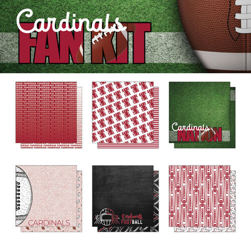 Scrapbook Customs - Football Fan Collection - 12 x 12 Collection Kit - Cardinals