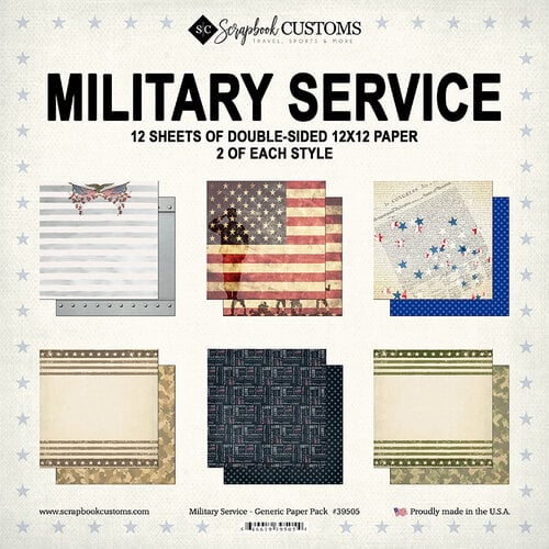 Scrapbook Customs - Military Collection - 12 x 12 Paper Pack