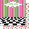 Scrapbook Customs - Inspired By Collection - 12 x12 Double Sided Paper - Candy Shop