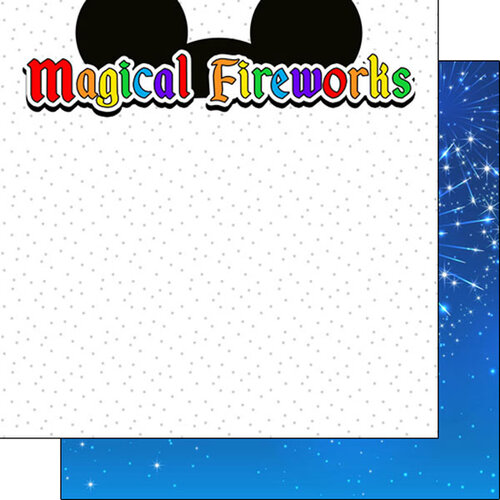 Scrapbook Customs - Inspired By Collection - 12 x12 Double Sided Paper - Magical Fireworks