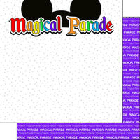 Scrapbook Customs - Inspired By Collection - 12 x12 Double Sided Paper - Magical Parade