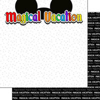 Scrapbook Customs - Inspired By Collection - 12 x12 Double Sided Paper - Magical Vacation