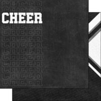 Scrapbook Customs - Sports Addict Collection - 12 x 12 Double Sided Paper - Cheerleading Addict 02