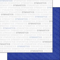 Scrapbook Customs - Sports Addict Collection - 12 x 12 Double Sided Paper - Gymnastics Addict 01