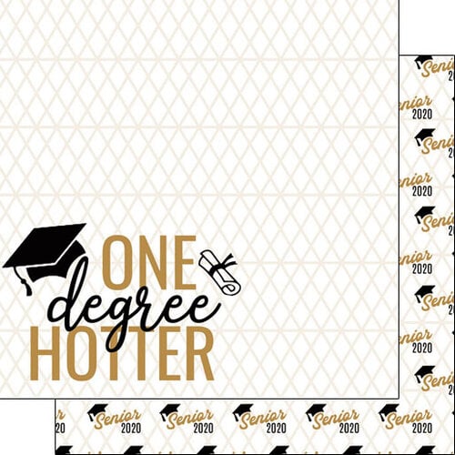 Scrapbook Customs - Graduation Collection - 12 x 12 Double Sided Paper - One Degree Hotter