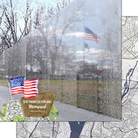 Scrapbook Customs - America the Beautiful Collection - 12 x 12 Double Sided Paper - Vietnam Veterans Memorial