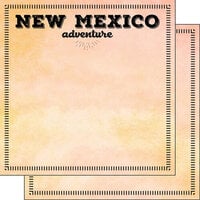 Scrapbook Customs - Postage Adventure Collection - 12 x 12 Double Sided Paper - New Mexico