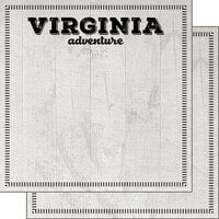 Scrapbook Customs - Postage Adventure Collection - 12 x 12 Double Sided Paper - Virginia