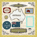 Scrapbook Customs - World Collection - 12 x 12 Laser Cut Chipboard Pieces - Australia