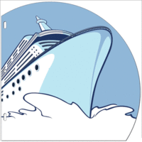 Scrapbook Customs - 12 x 12 Chipboard Divider - Cruise Ship