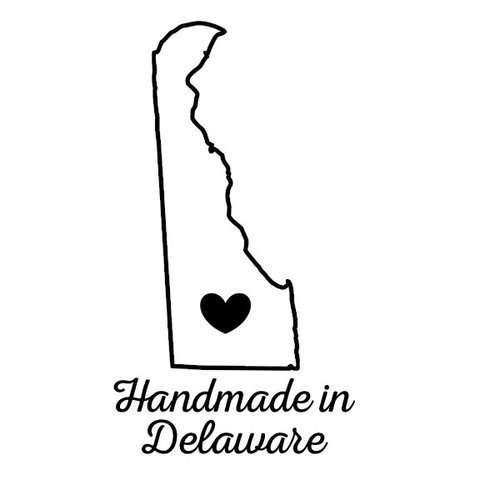 Scrapbook Customs - State Sightseeing Collection - Rubber Stamp - Handmade In - Delaware