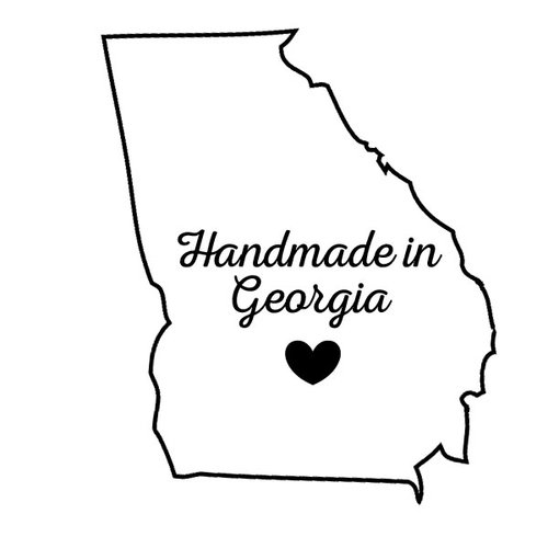 Scrapbook Customs - State Sightseeing Collection - Rubber Stamp - Handmade In - Georgia