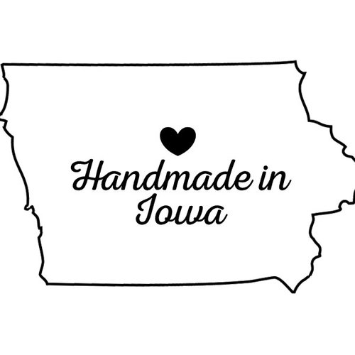 Scrapbook Customs - State Sightseeing Collection - Rubber Stamp - Handmade In - Iowa