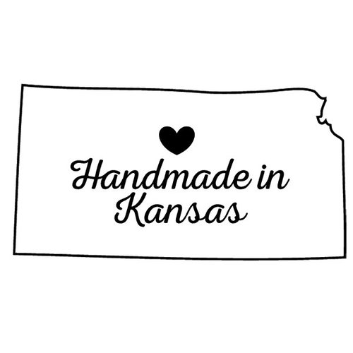 Scrapbook Customs - State Sightseeing Collection - Rubber Stamp - Handmade In - Kansas