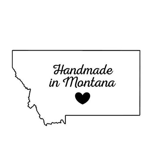 Scrapbook Customs - State Sightseeing Collection - Rubber Stamp - Handmade In - Montana